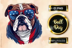 Bulldog | Patriotic Clipart | 4th of July Product Image 1