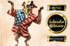 Labrador Retriever| Patriotic Clipart | 4th of July Product Image 1