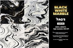 Black White Marble Square Coaster - 04 Variations Product Image 1