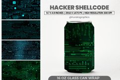 Hacker Shellcode Glass Can Wrap,16 Oz Tumbler Sublimation Product Image 1