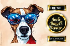Jack Russell Terrier| Patriotic Clipart | 4th of July Product Image 1