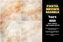 Pastel Brown Marble Square Coaster - 04 Variations Product Image 1