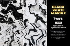 Black White Marble Square Coaster - 04 Variations Product Image 1