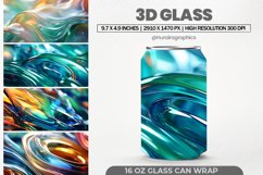 3d Glass Can Wrap, 16 Oz Tumbler Sublimation Product Image 1