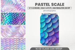 Pastel Scale Glass Can Wrap,16 Oz Tumbler Sublimation Product Image 1