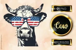 Cow| Patriotic Clipart | 4th Of July Product Image 1