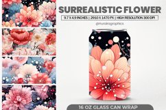 Surrealistic Flower Glass Can Wrap,16 Oz Tumbler Sublimation Product Image 1