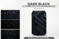 Dark Black Can Wrap,16 Oz Tumbler Sublimation Product Image 1