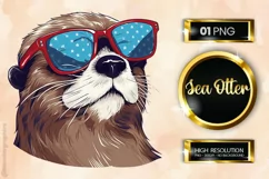 Sea Otter| Patriotic Clipart | 4th of July Product Image 1