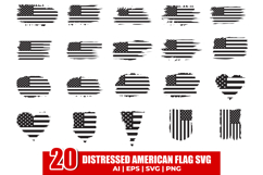 Distressed American Flag SVG Bundle Product Image 1