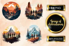 Group of Adventurers Clipart 04 variations Product Image 1