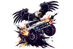 Monster Truck Clipart PNG Product Image 1