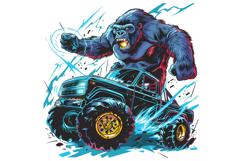 Monster Truck Clipart PNG Product Image 1