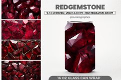RedGemstone Glass Can Wrap,16 Oz Tumbler Sublimation Product Image 1