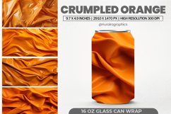 Crumpled Orange Can Wrap,16 Oz Tumbler Sublimation Product Image 1