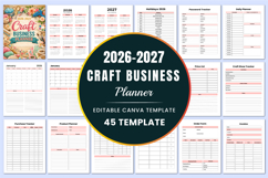 2026 -2027 Craft Business Planner Canva Templates Product Image 1