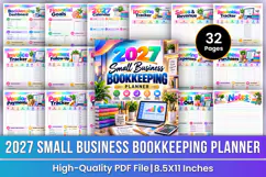 2027 Business Bookkeeping Planner | Income, Expenses Product Image 1
