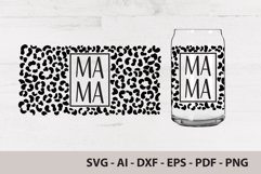 Mama 16oz Libbey Leopard Pattern Cutfile SVG DXF PNG Product Image 1