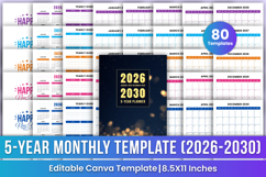 5-Year Monthly Planner 2026 - 2030 Product Image 1