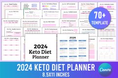 Editable 2024 Keto Diet Planner For Canva Product Image 1