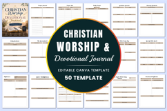 Christian Worship &amp; Devotional Journal Canva Templates Product Image 1