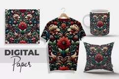 Modern Creative Seamless Floral Digital Paper Product Image 1