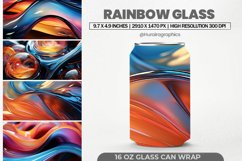 Rainbow Glass Can Wrap,16 Oz Tumbler Sublimation Product Image 1