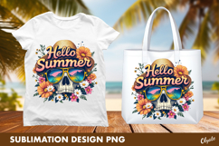 Summer Vacation Sublimation, Beach Tshirt Design Product Image 1