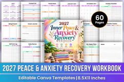 2027 Inner Peace & Anxiety Recovery Workbook | Anxiety Product Image 1