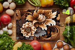 Brown flower Cutting Board Design - 04 Variations Product Image 1