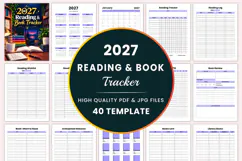 2027 Reading & Book Tracker Kdp interiors Product Image 1