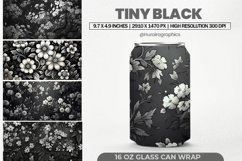 Tiny Black Glass Can Wrap,16 Oz Tumbler Sublimation Product Image 1