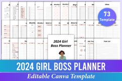2024 Girl Boss Planner for Canva Template Product Image 1
