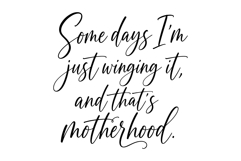 Some Days I'm Just Winging It, And That's Motherhood | SVG Product Image 2