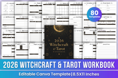2026 Witchcraft &amp; Tarot Workbook Canva Kdp Templates Product Image 1