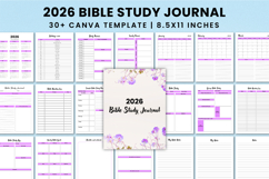 2026 Bible Study Journal For Canva KDP Interior Product Image 1