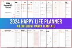 Editable 2024 Happy Life Planner Canva Product Image 1