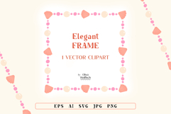 Sea Border Frame with Shells, Pearls, Beads Vector Clipart Product Image 1