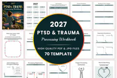 2027 PTSD & Trauma Processing Workbook Kdp interiors Product Image 1