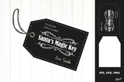 Santa’s Magic Key, Black and White EPS, SVG, PNG Product Image 1