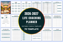 2026 - 2027 Life Coaching Planner Canva Templates Product Image 1