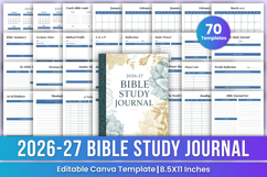 2026-2027 Bible Study Journal Canva Templates Product Image 1