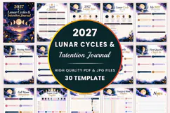 2027 Lunar Cycles & Intention Journal Kdp interiors Product Image 1