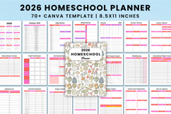 2026 Homeschool Planner For Canva KDP Interior Product Image 1