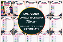 Emergency Contact Information Planner Product Image 1