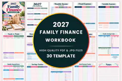 2027 Family Finance Workbook Kdp interiors Product Image 1