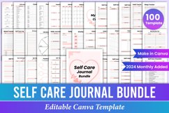 Self Care Journal Bundle Canva Template Product Image 1