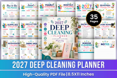 2027 Deep Cleaning Planner | Home Cleaning &amp; Organization Product Image 1