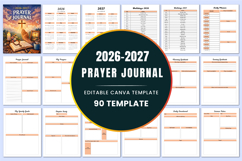 2026 - 2027 Prayer Journal Canva templates Product Image 1
