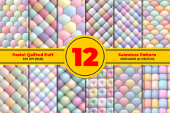 Pastel Quilted Puff Seamless Pattern and Digital Paper Product Image 1